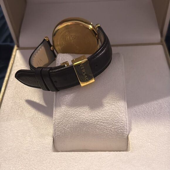 Versace Palazzo Empire Collection Medus Black & Gold Womens Watch Timepiece - Picture 3 of 6